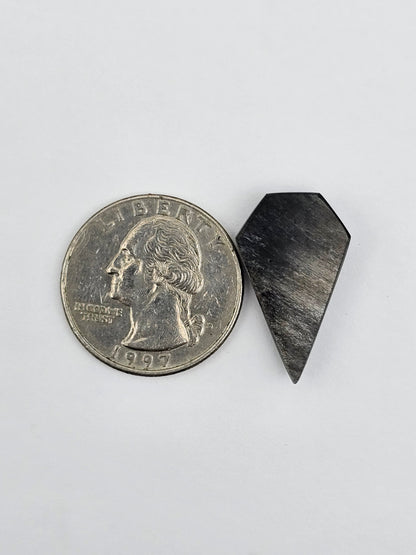 Obsidian Long Shield Cabochon