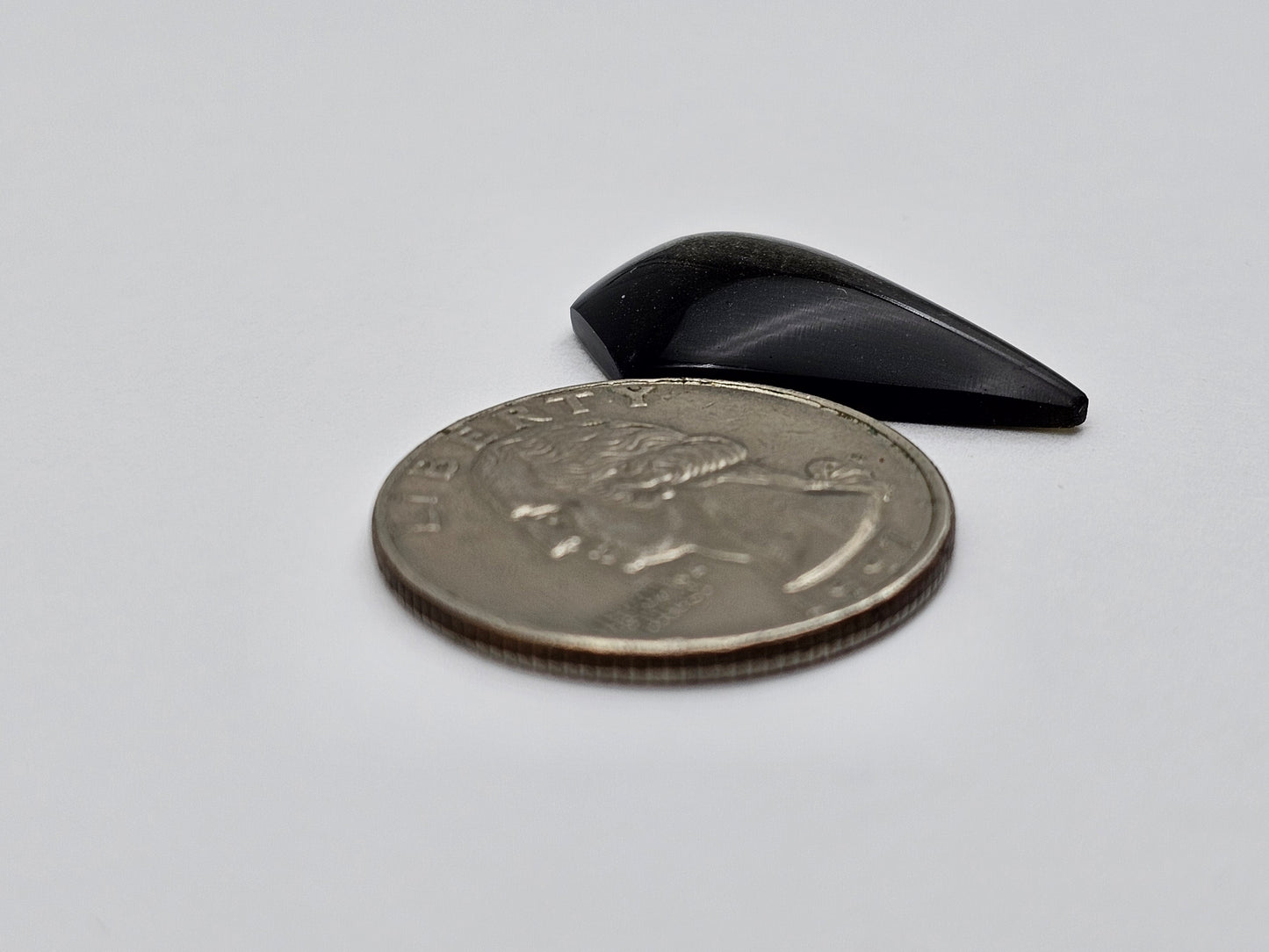 Obsidian Long Shield Cabochon