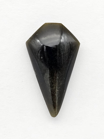 Obsidian Long Shield Cabochon