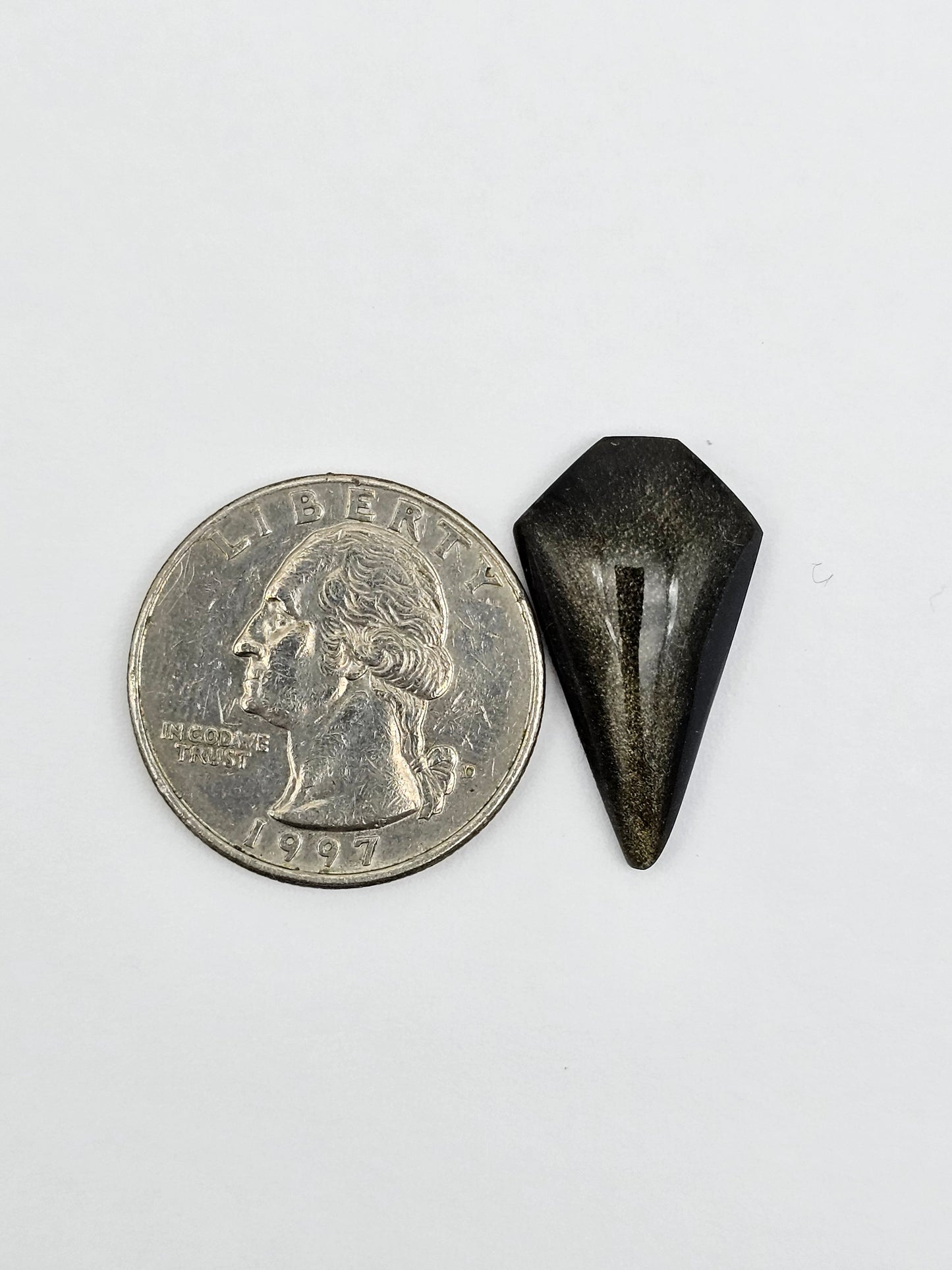 Obsidian Long Shield Cabochon