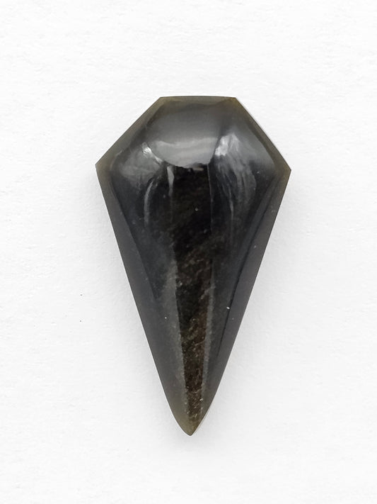 Obsidian Long Shield Cabochon