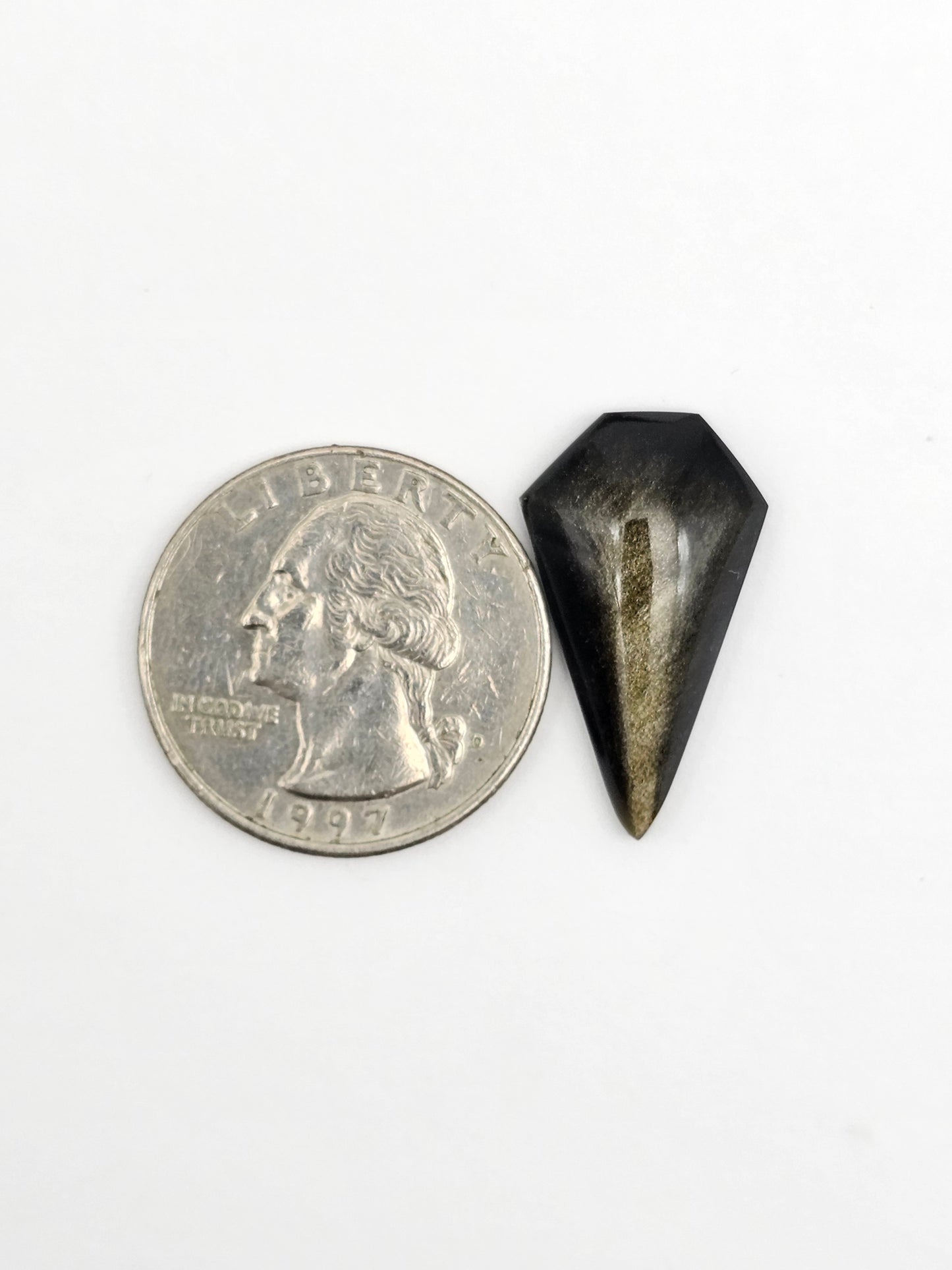 Obsidian Long Shield Cabochon