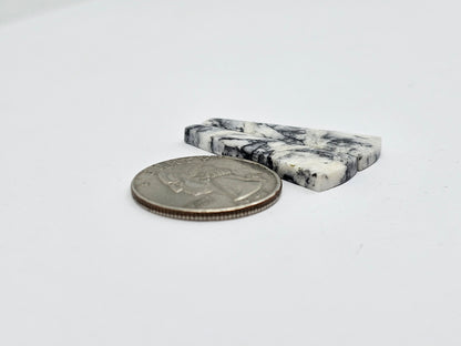 Snow Agate Cabochon Pair