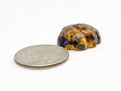 Amber pumpkin cabochon