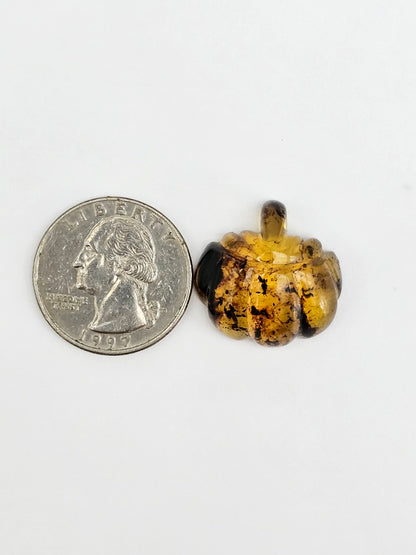 Amber pumpkin cabochon
