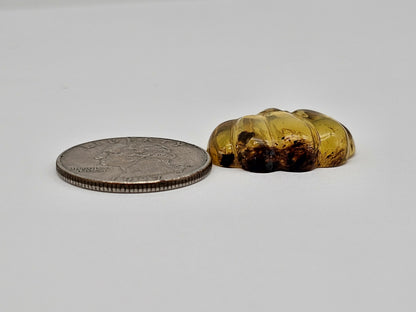 Amber pumpkin cabochon