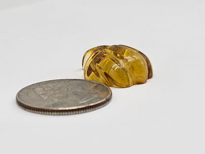 Amber pumpkin cabochon