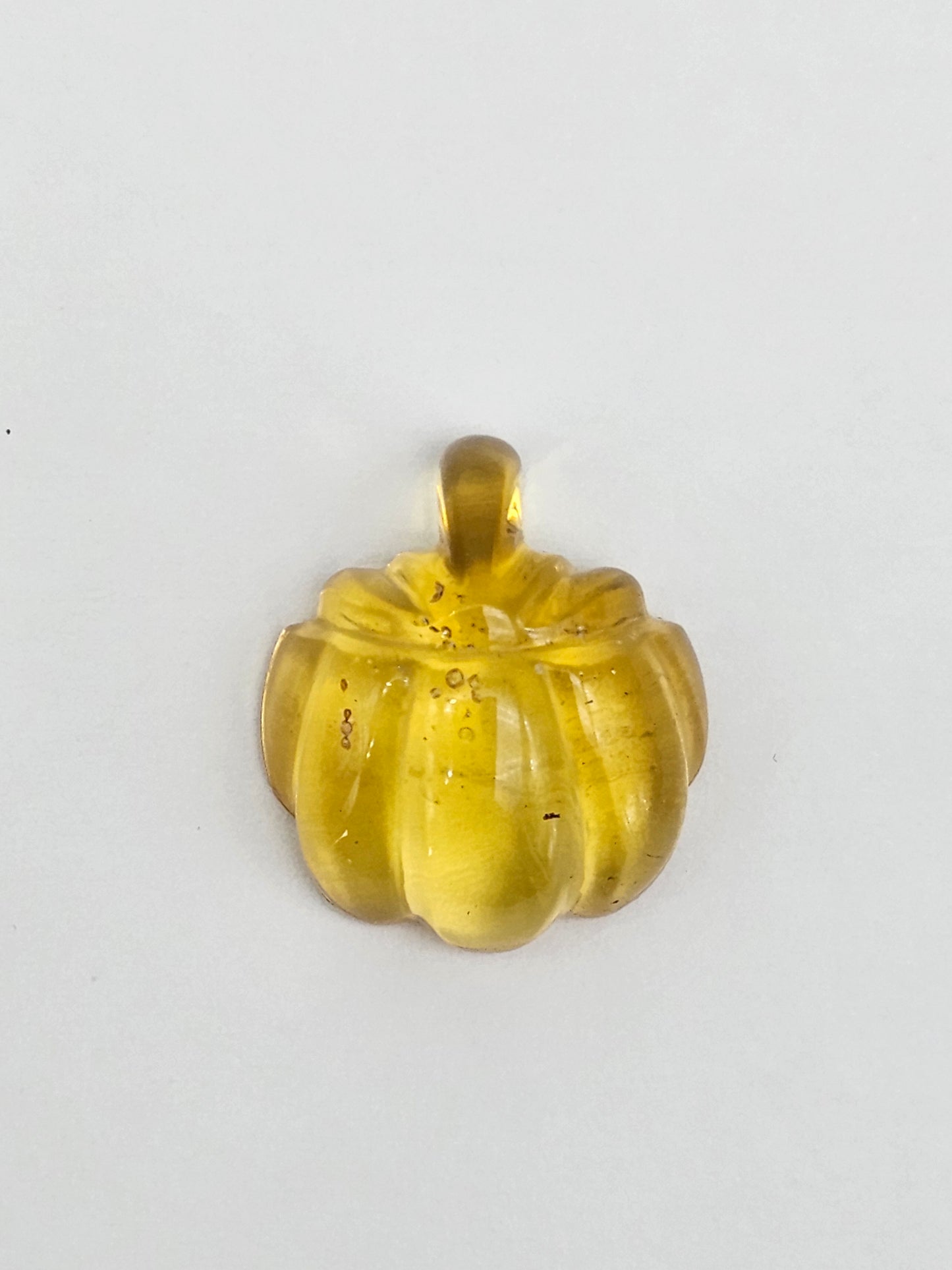 Amber pumpkin cabochon