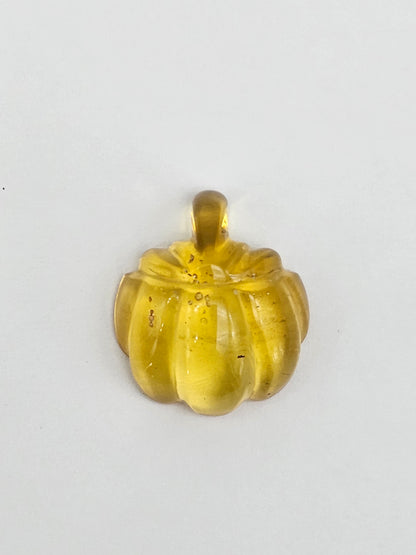 Amber pumpkin cabochon