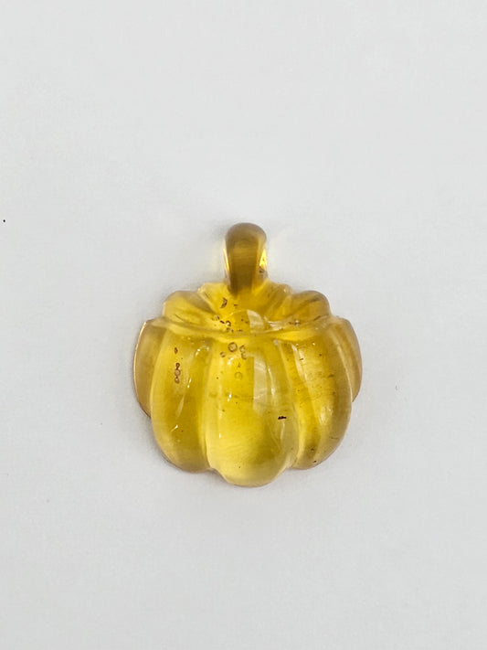Amber pumpkin cabochon
