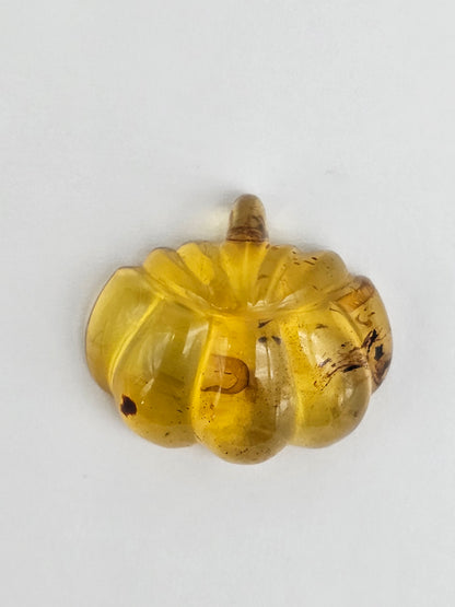 Amber pumpkin cabochon