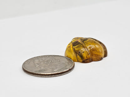 Amber pumpkin cabochon
