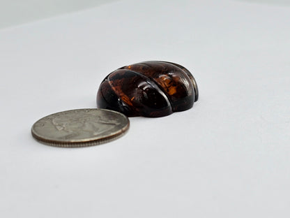 Amber pumpkin cabochon
