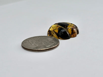 Amber pumpkin cabochon
