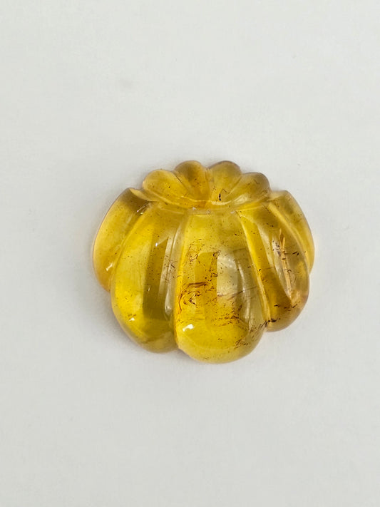 Amber pumpkin cabochon