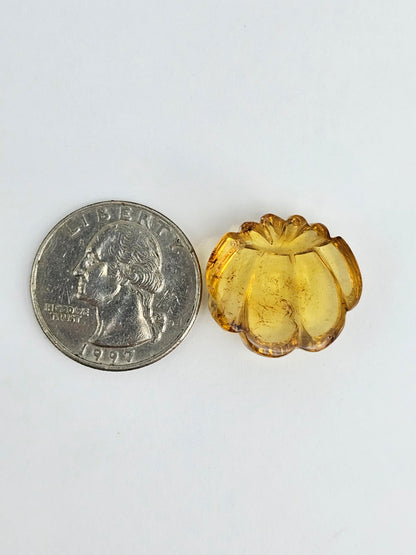 Amber pumpkin cabochon