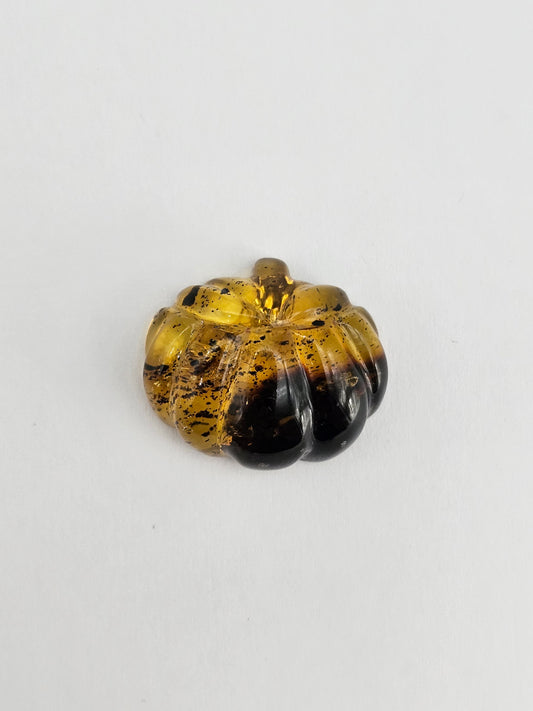 Amber pumpkin cabochon
