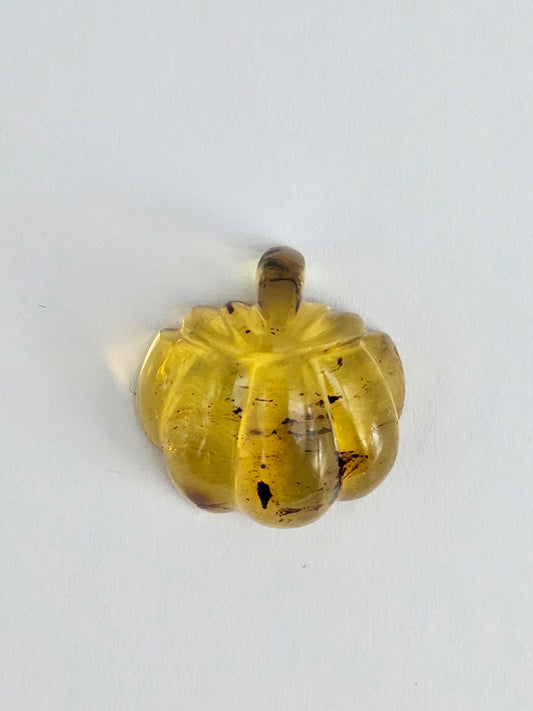 Amber pumpkin cabochon