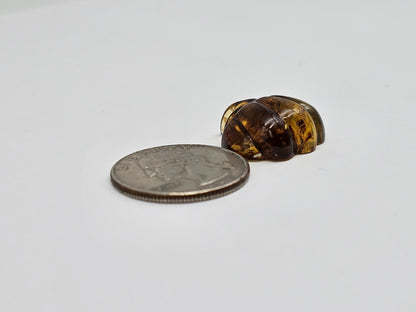 Amber pumpkin cabochon