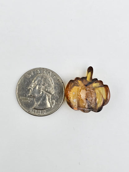 Amber pumpkin cabochon