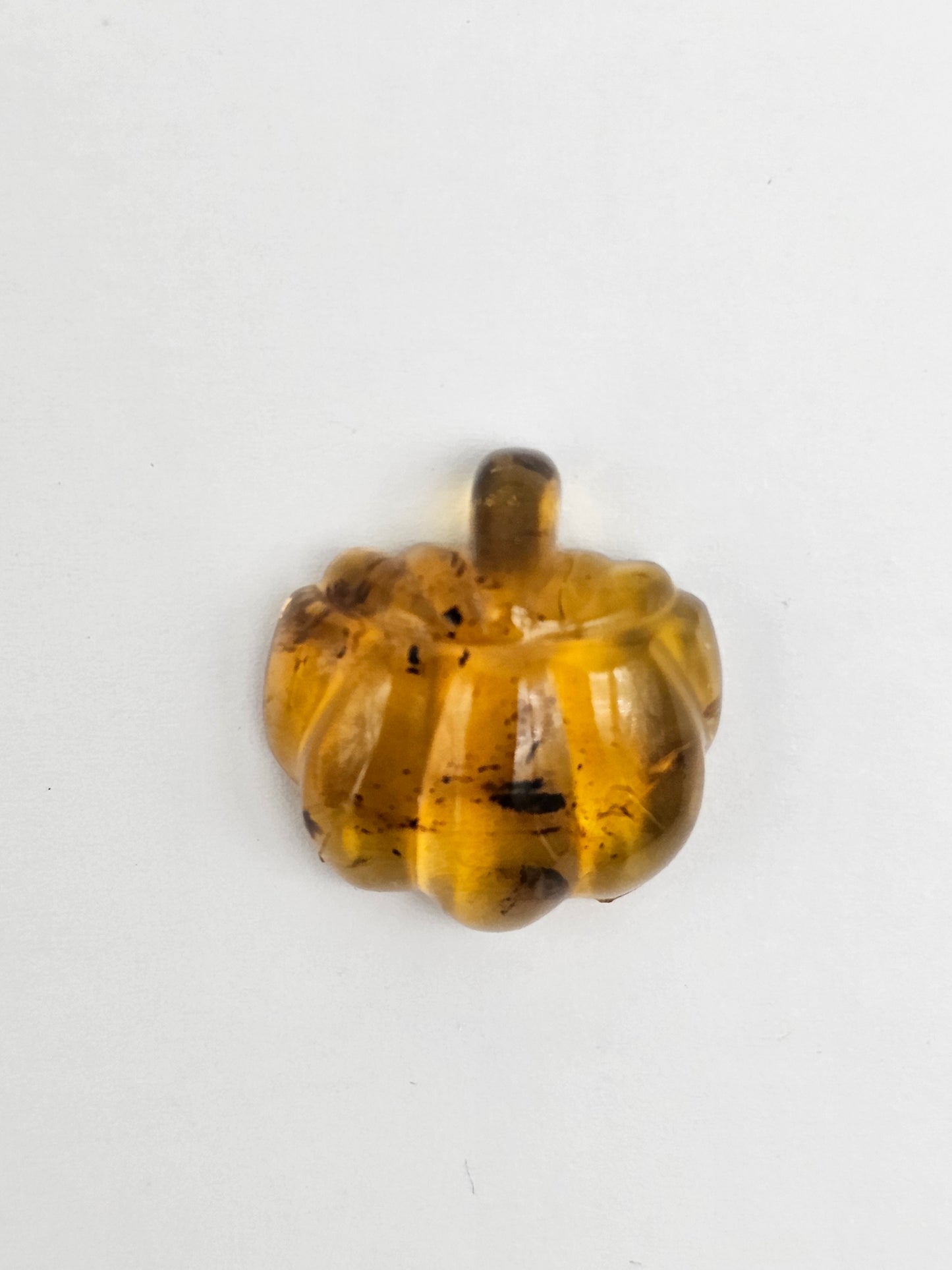 Amber pumpkin cabochon