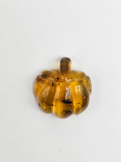Amber pumpkin cabochon