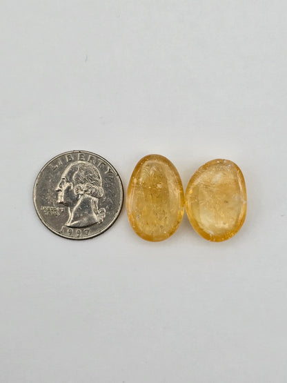 Citrine Silica Cabochon Set