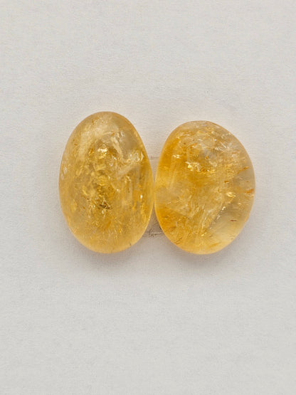 Citrine Silica Cabochon Set