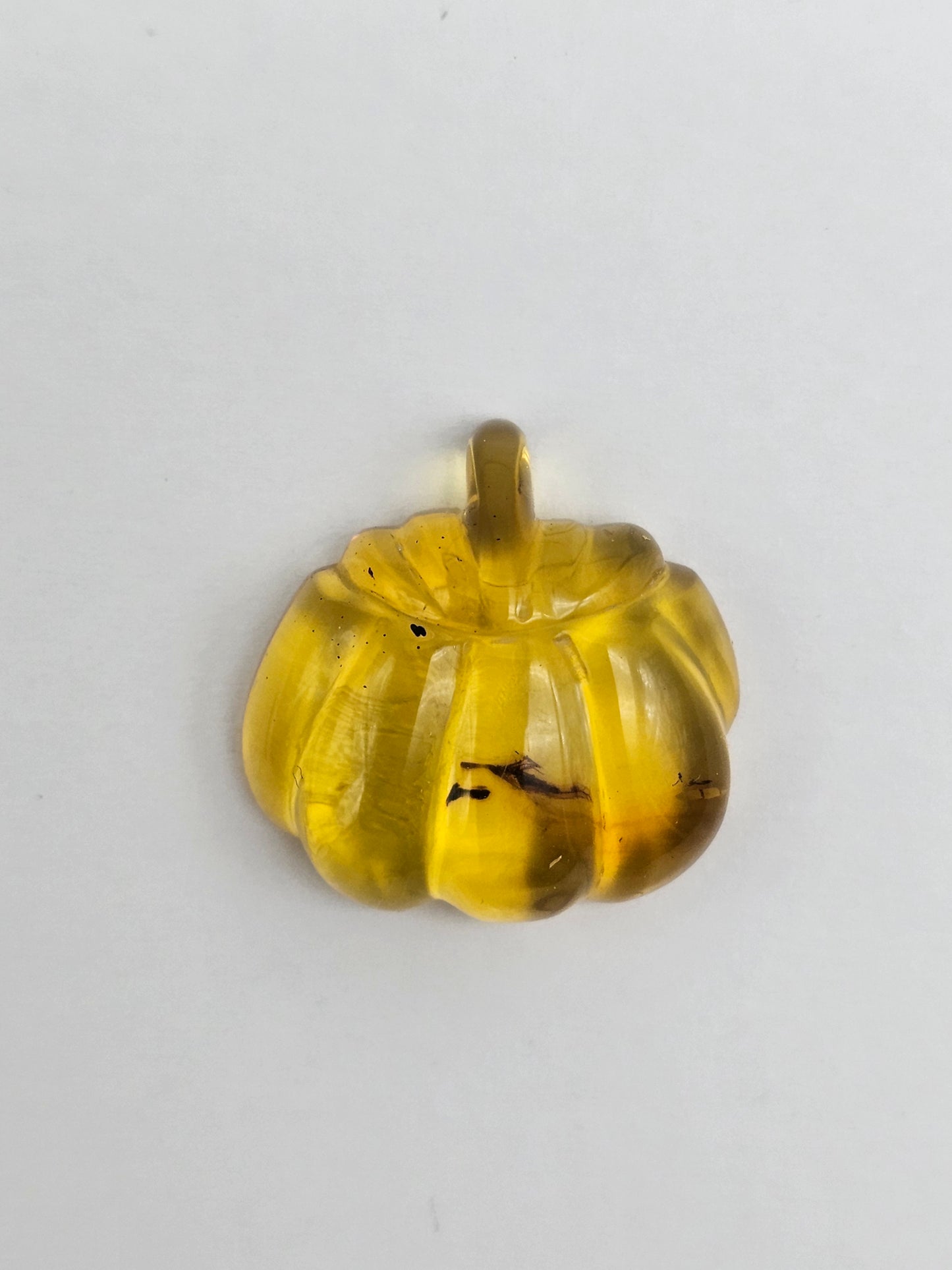 Amber pumpkin cabochon