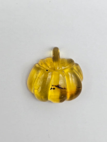 Amber pumpkin cabochon