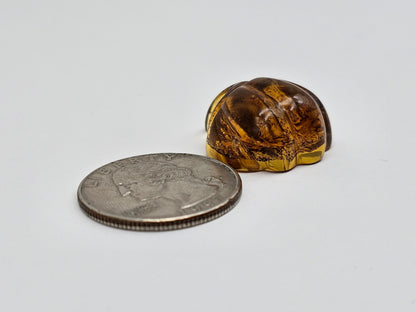 Amber  pumpkin cabochon