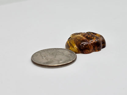 Amber pumpkin cabochon