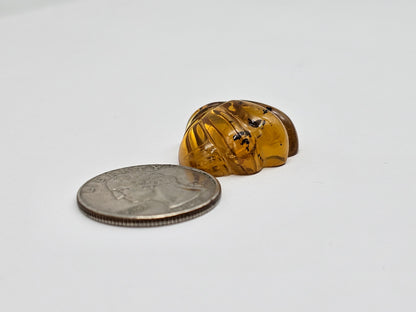 Amber pumpkin cabochon