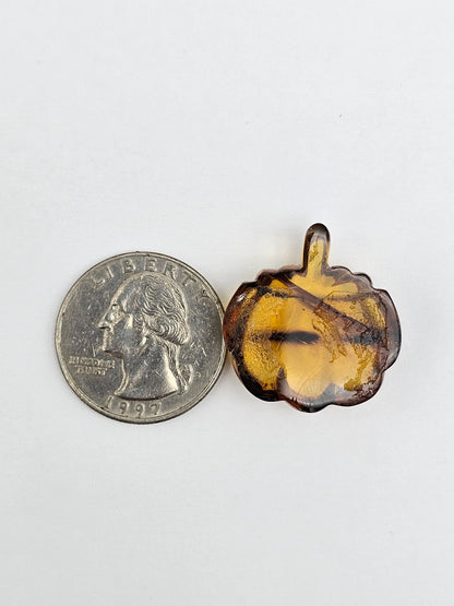 Amber pumpkin cabochon