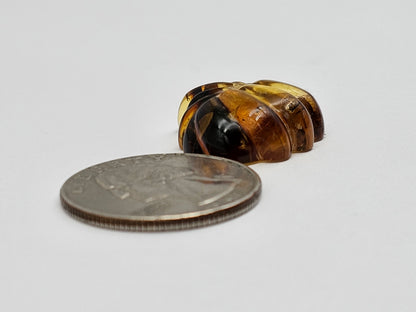 Amber pumpkin cabochon