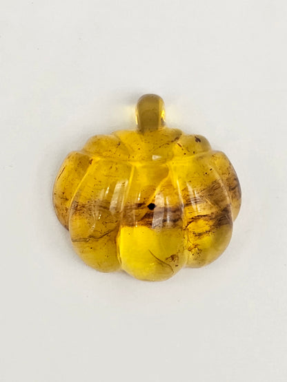 Amber pumpkin cabochon