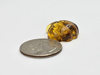 Amber pumpkin cabochon