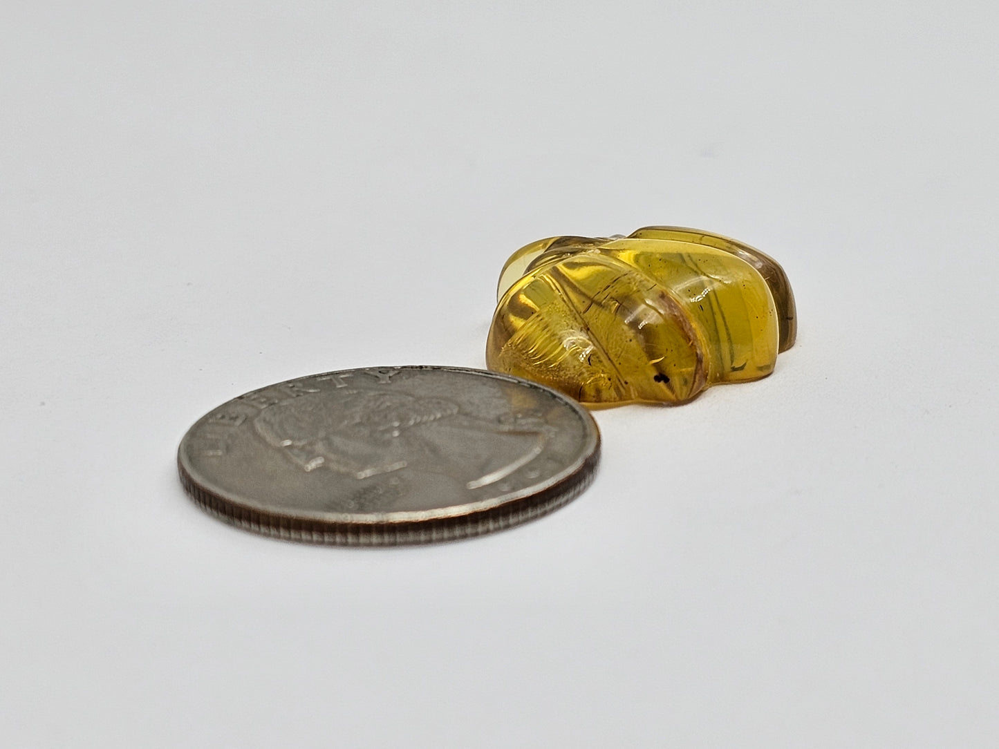 Amber pumpkin cabochon