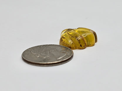 Amber pumpkin cabochon