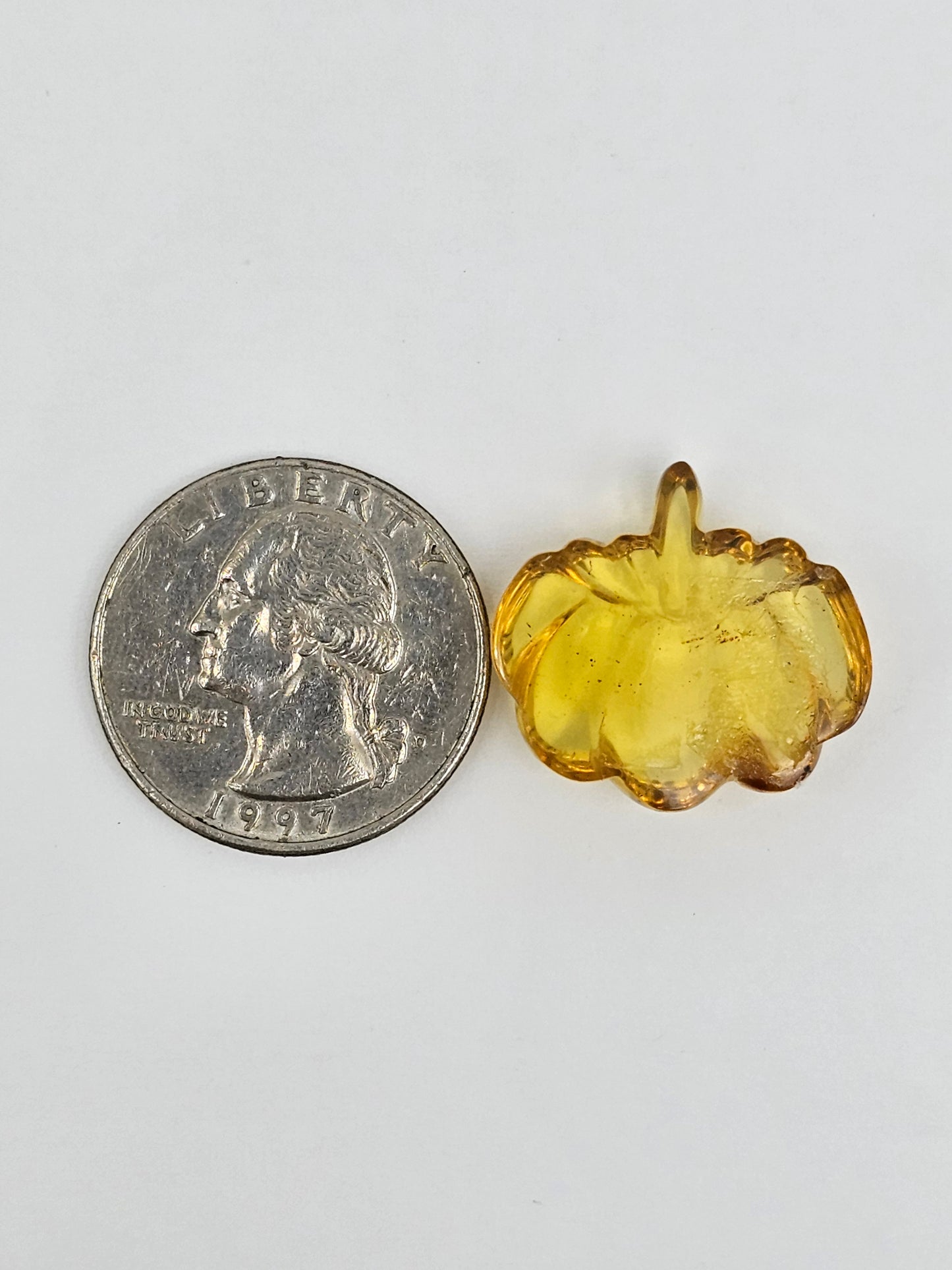 Amber pumpkin cabochon