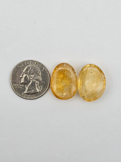 Citrine Silica Cabochon Set