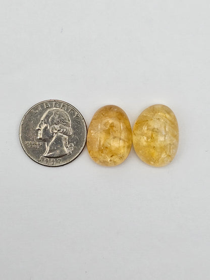 Citrine Silica Cabochon Set