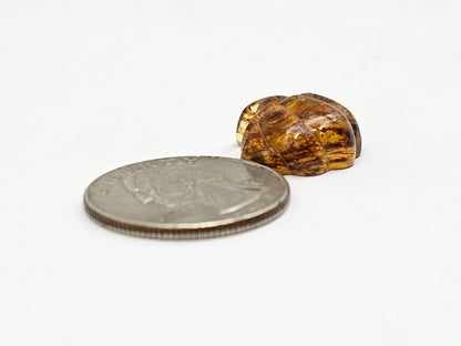 Amber pumpkin cabochon