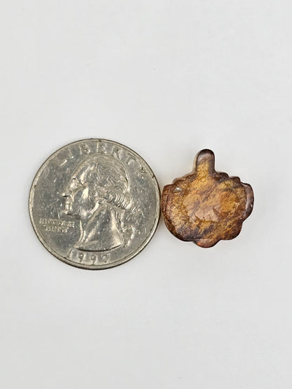 Amber pumpkin cabochon