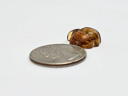 Amber pumpkin cabochon