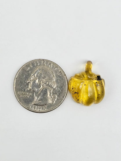 Amber pumpkin cabochon