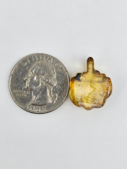 Amber pumpkin cabochon