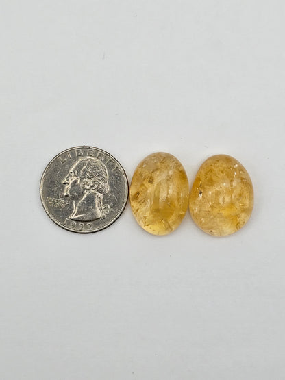 Citrine Silica Cabochon Set