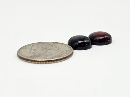 Red Amber Authentic Cabochon Pair
