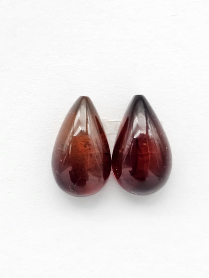 Red Amber Authentic Cabochon Pair